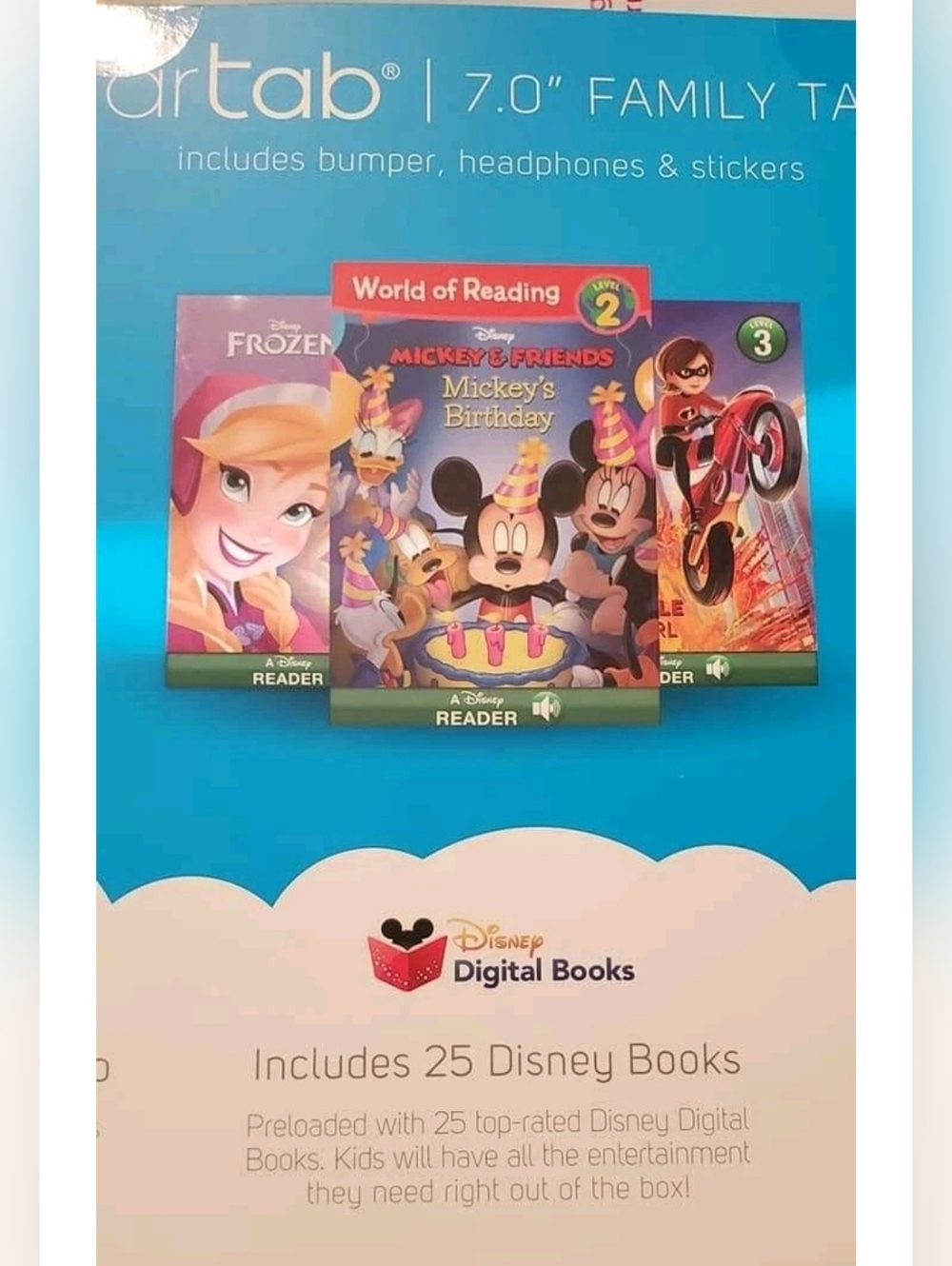 SmartTab 7.0Disney Family Tablet W/ Headphones,Bumper, 25 Preloaded Disney Books - Picture 5 of 7
